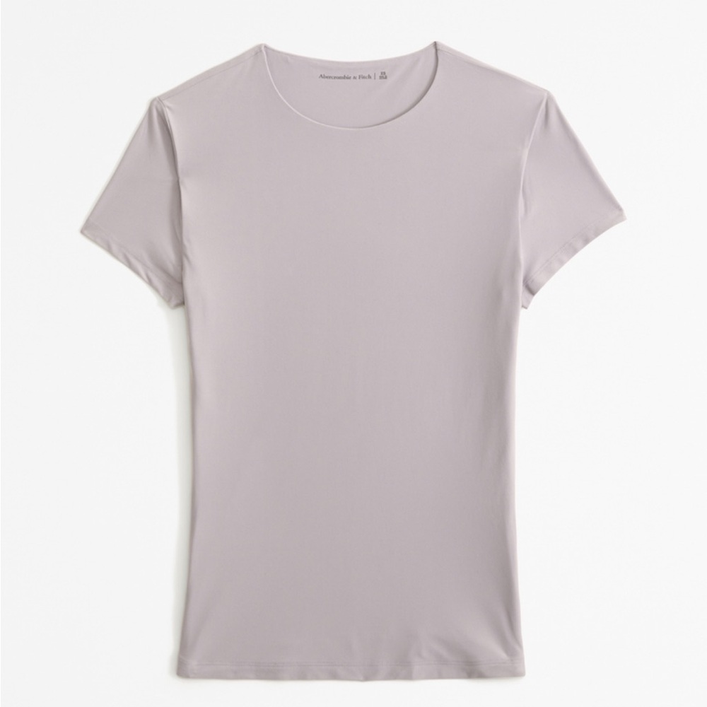 NWT Abercrombie & Fitch Women's Light Gray Short Sleeve Tee